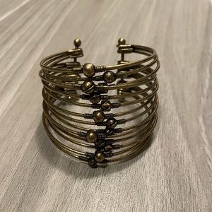 Brass tone stacked bracelet